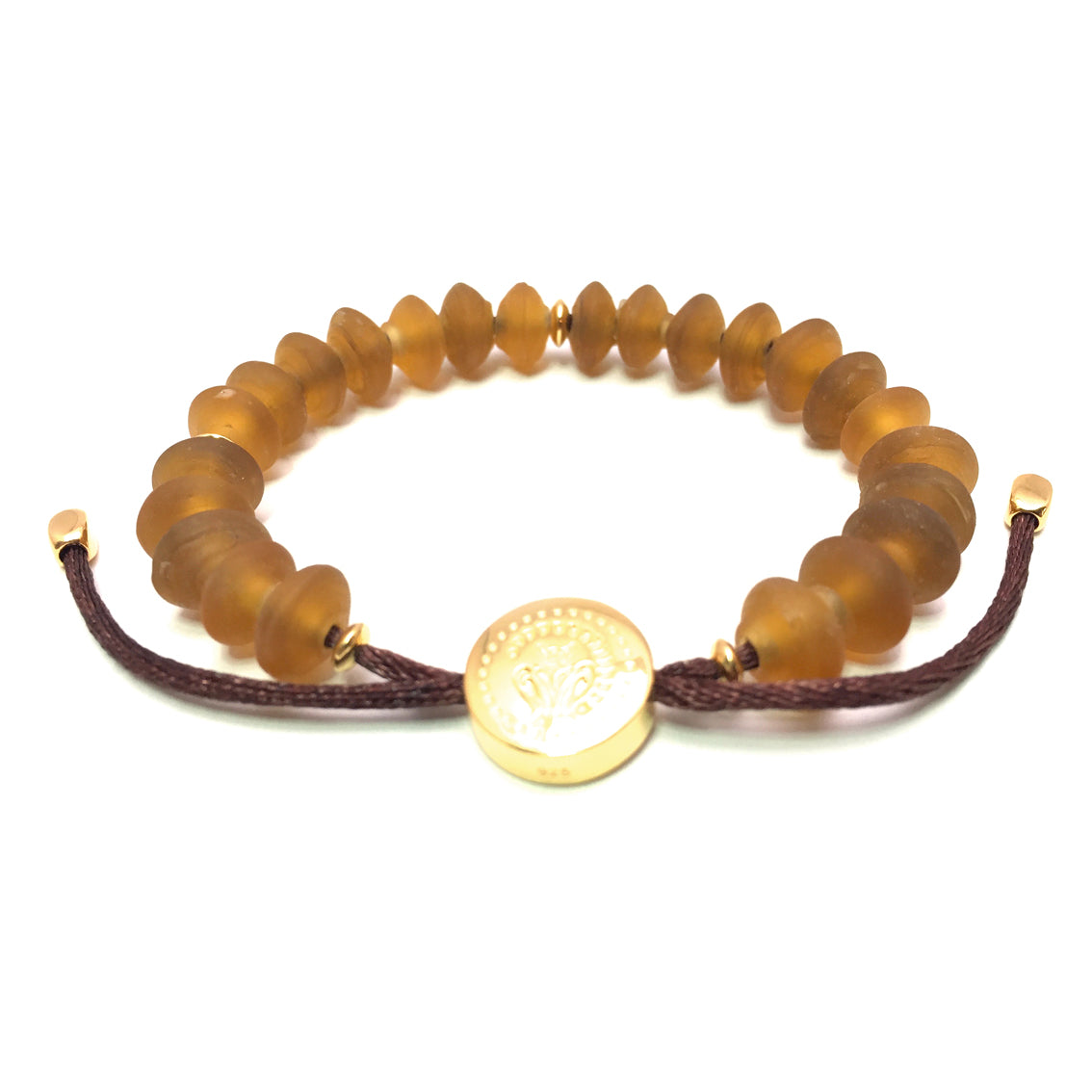 Armband mit Glas und Sterling Silber