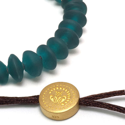 Armband mit Glas und Sterling Silber