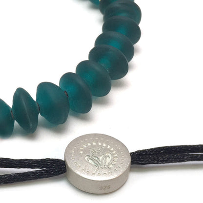 Armband mit Glas und Sterling Silber