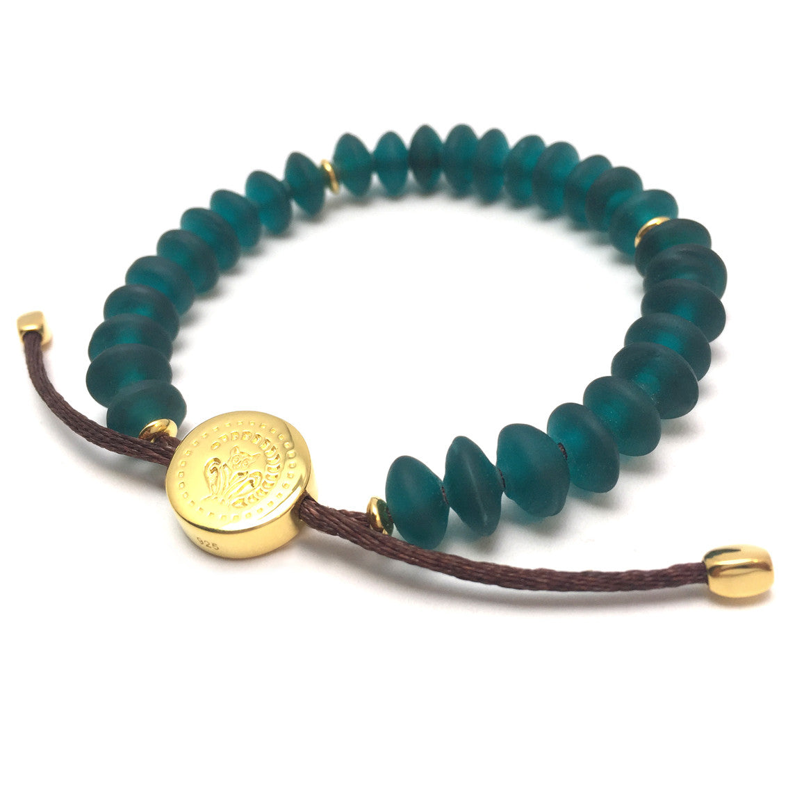 Armband mit Glas und Sterling Silber