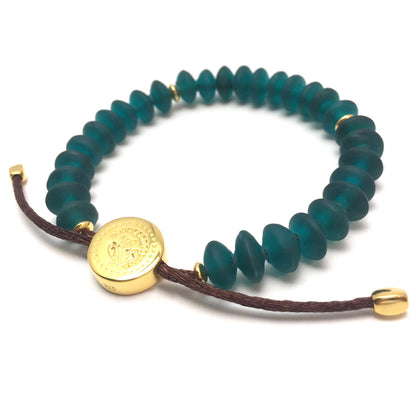 Armband mit Glas und Sterling Silber