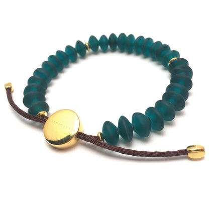 Armband mit Glas und Sterling Silber