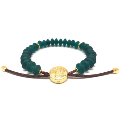 Armband mit Glas und Sterling Silber