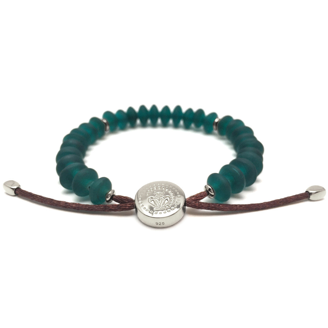 Armband mit Glas und Sterling Silber