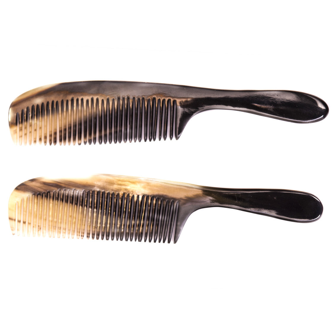 Horn Kamm mit Leder Etui