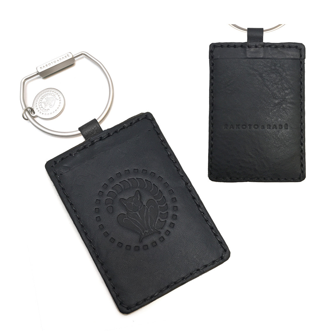 Schlüsselring mit Karten Lederetui