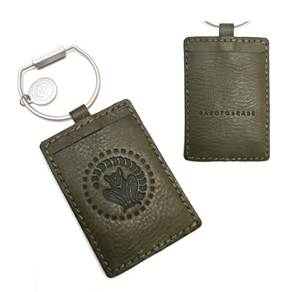 Schlüsselring mit Karten Lederetui