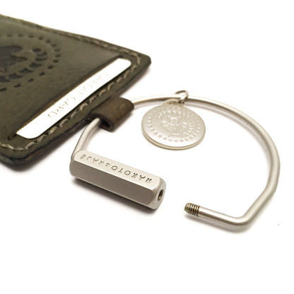 Schlüsselring mit Karten Lederetui