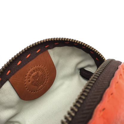 Clutch Tasche  aus Glattleder, orange