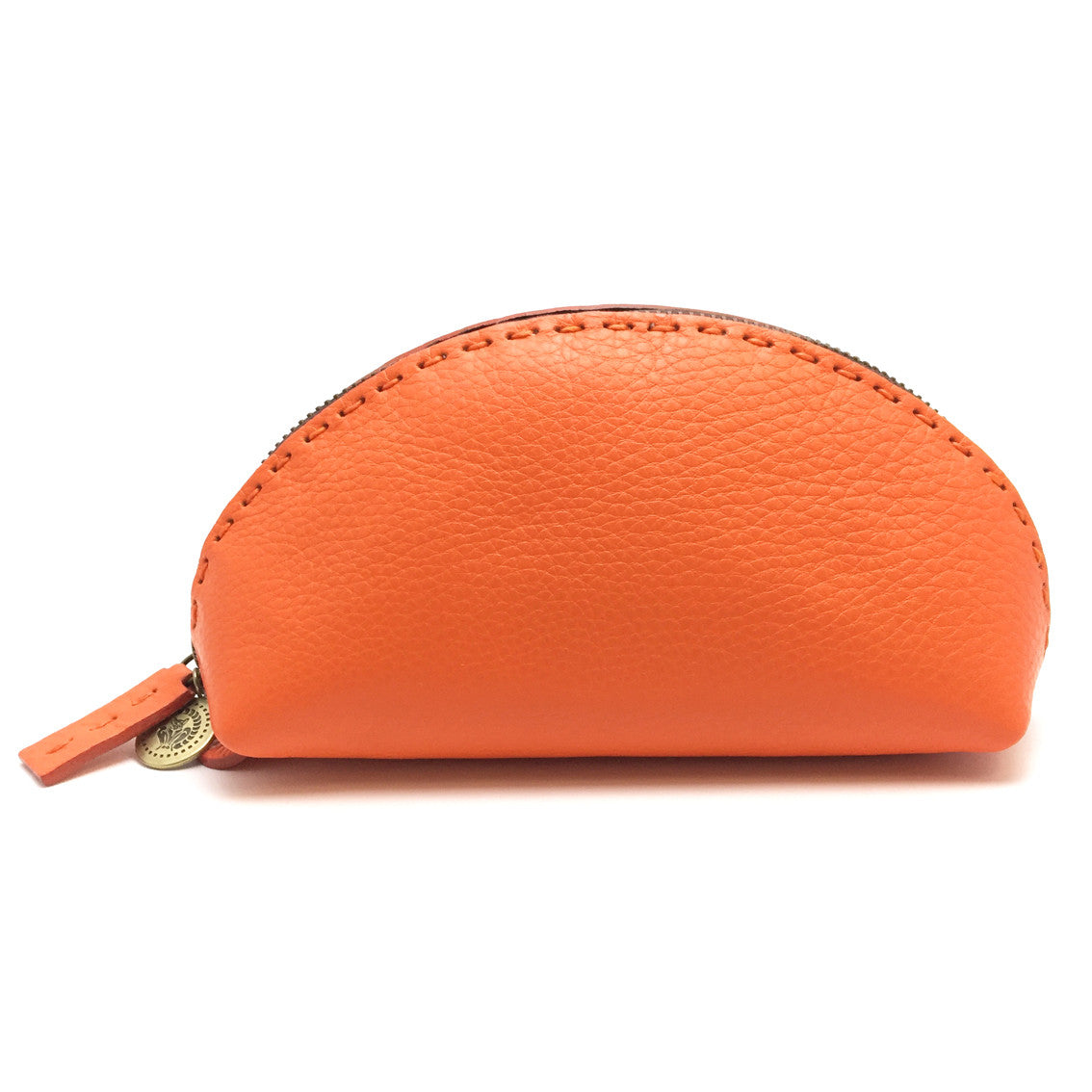 Clutch Tasche  aus Glattleder, orange