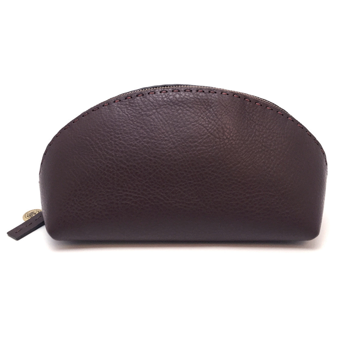 Clutch Tasche aus Glattleder, chocolate