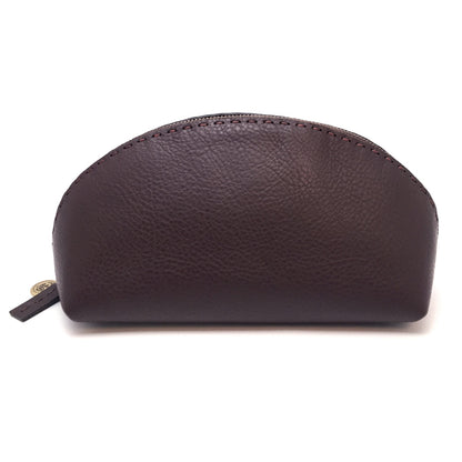 Clutch Tasche aus Glattleder, chocolate