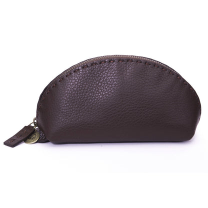 Clutch Tasche aus Glattleder, chocolate