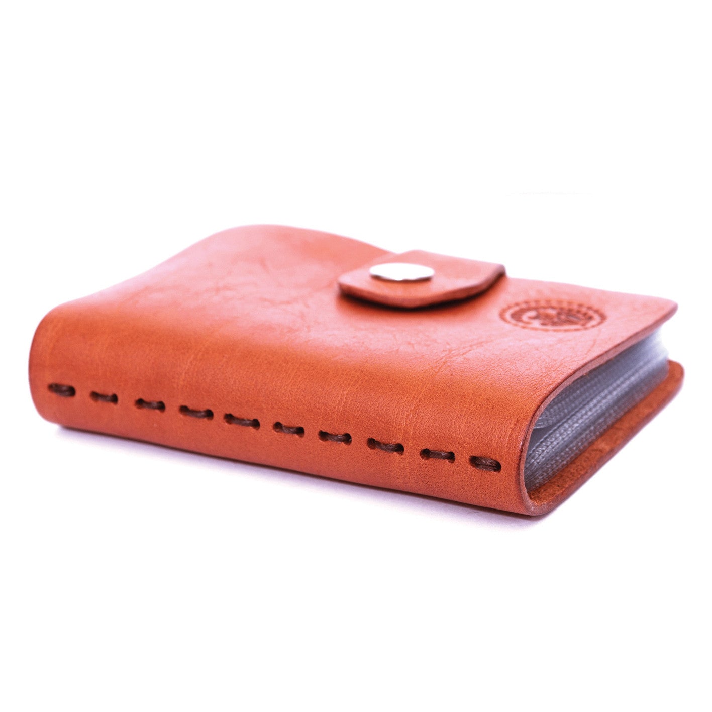 Visitenkarten Leder Etui Tawan in Orange, Chocolate, Olive und Schwarz