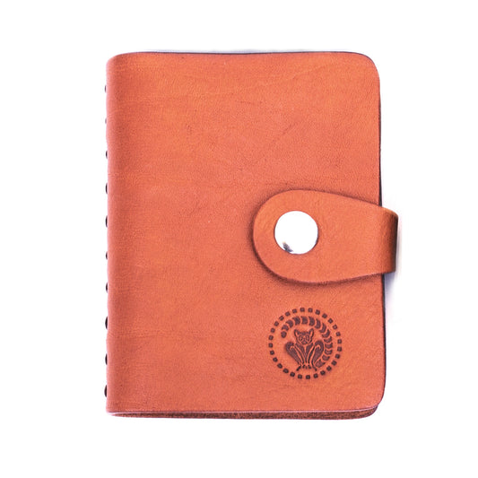 Visitenkarten Leder Etui Tawan in Orange, Chocolate, Olive und Schwarz