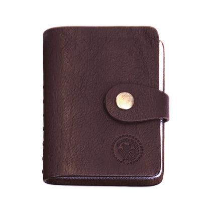 Visitenkarten Leder Etui Tawan in Orange, Chocolate, Olive und Schwarz