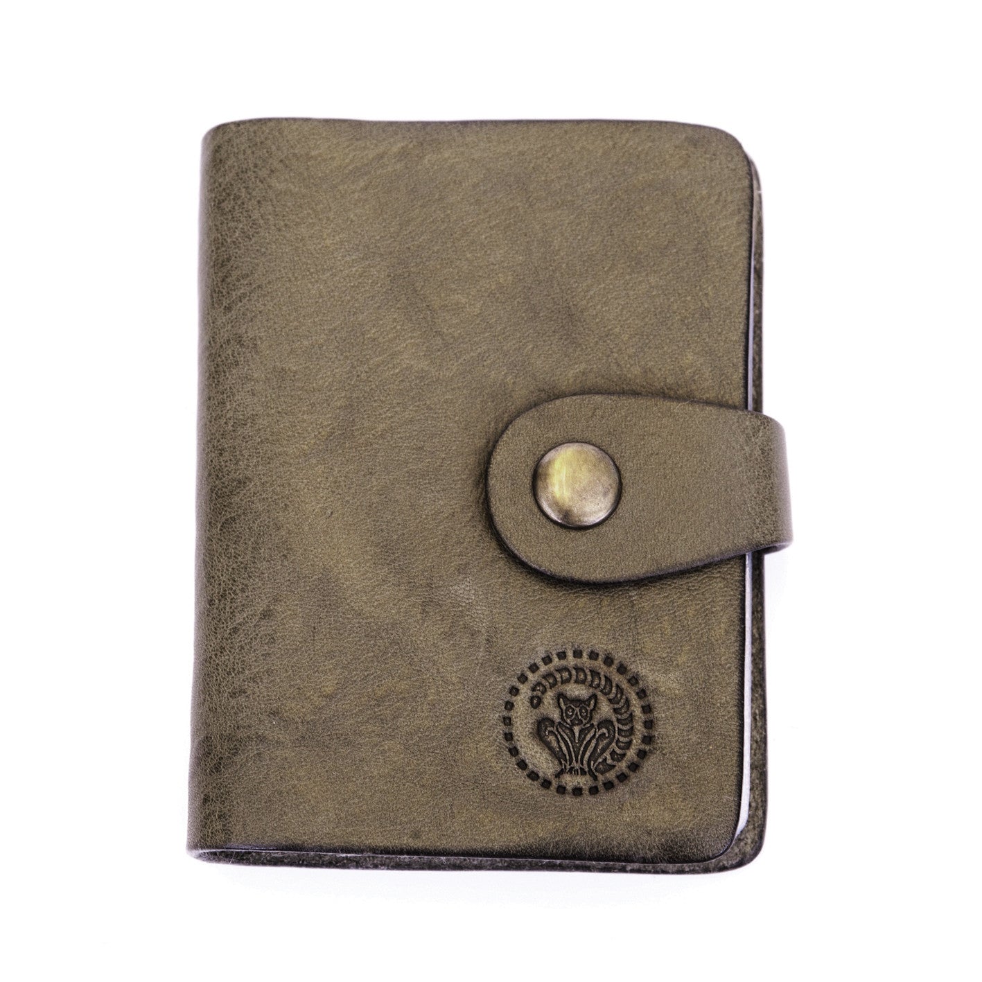 Visitenkarten Leder Etui Tawan in Orange, Chocolate, Olive und Schwarz