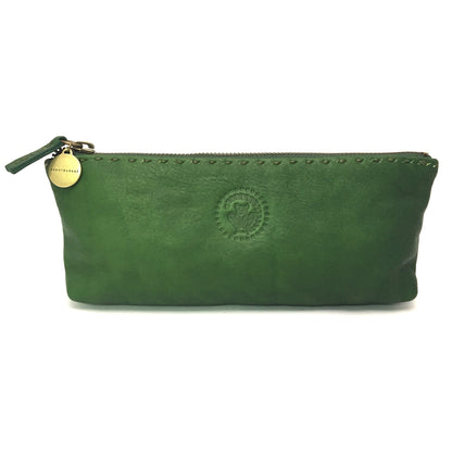 Kleine, bunte Ledertasche  mit Reißverschluss