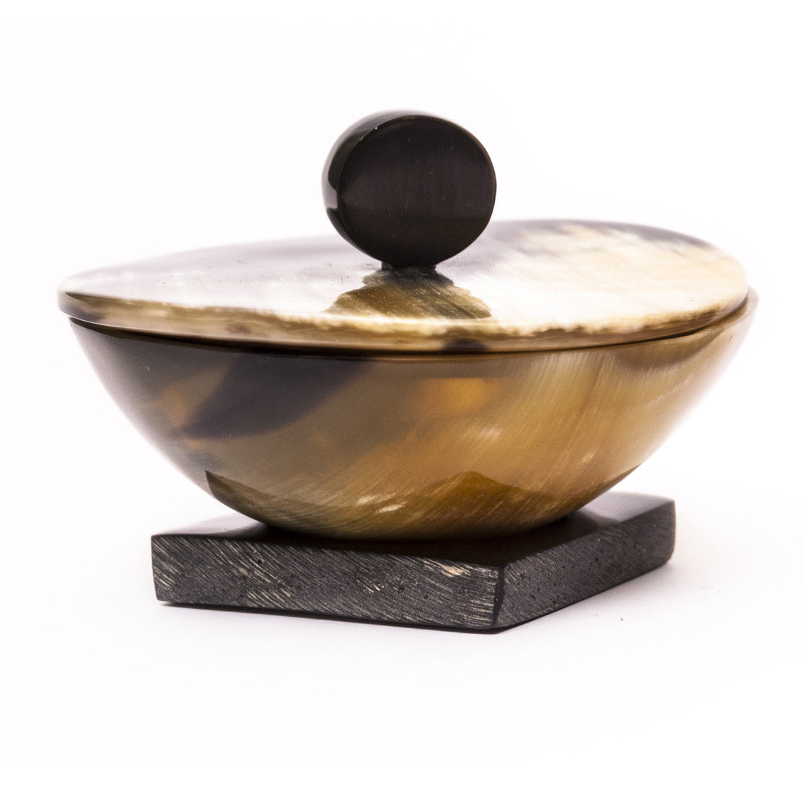 Hornschale mit Deckel