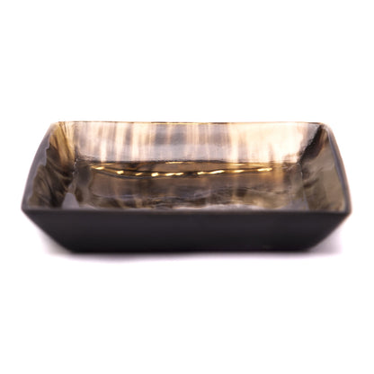 Schale aus Zebu Horn Quadrat