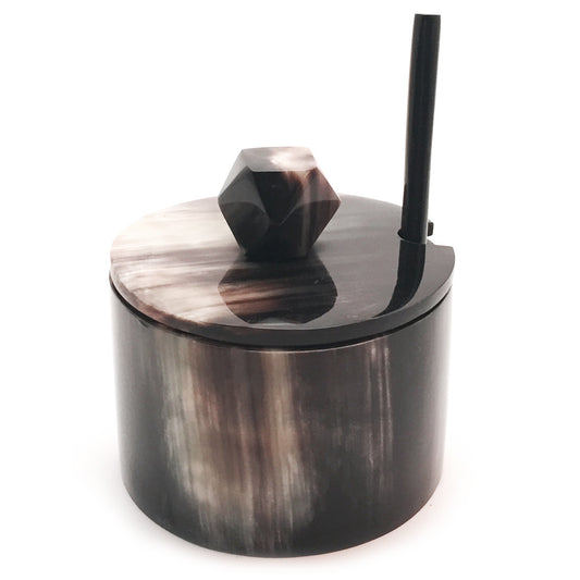 Horn Pott mit Deckel