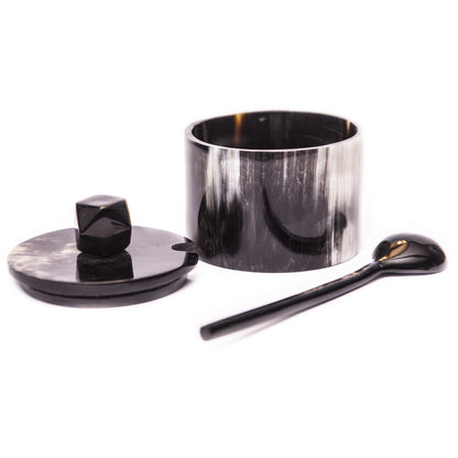 Horn Pott mit Deckel